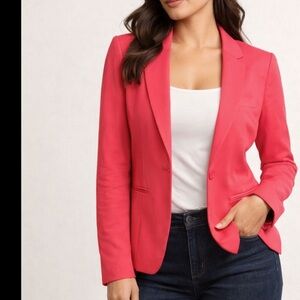 212 Collection Chic Vibrant Coral Pink Women's Blazer
